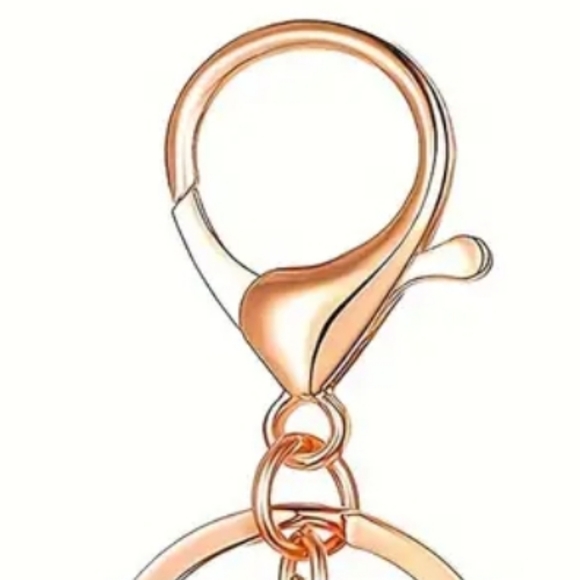 NEW! Resin Letter "L" Initial Keychain Purse Charm w/ Heart 💗 & Tassel - Picture 5 of 6